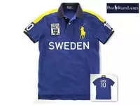 polo tee shirt 2013 short sleeve drapeau national sweden